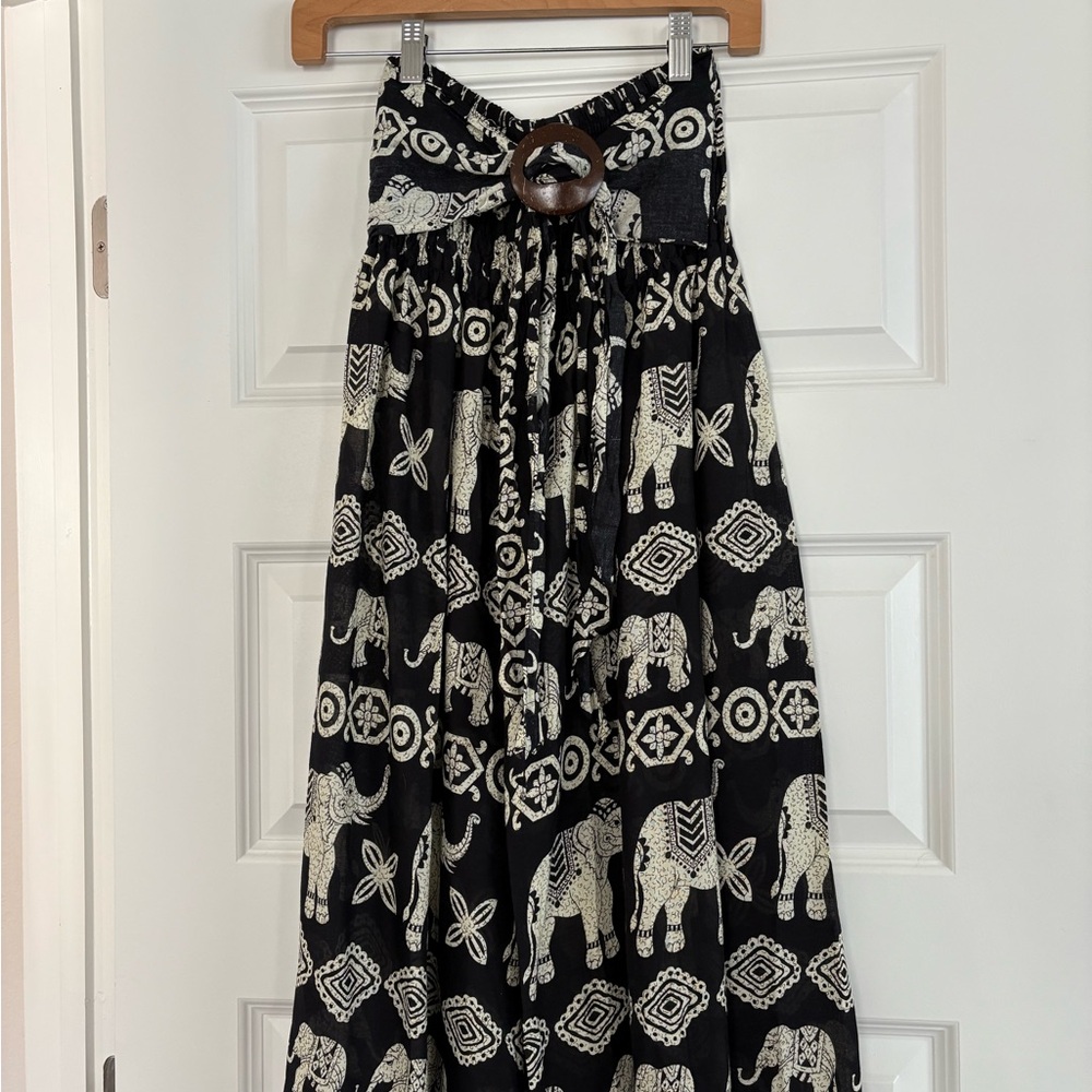 Black and White Elephant Pants from Thailand